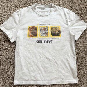 White National Geographic “oh my!” Tee T-shirt reprint Gildan
